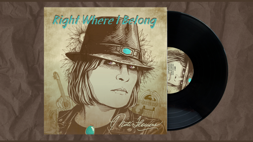 Right Where I Belong artwork by Oklahoma Americana singer-songwriter Misti Flowers